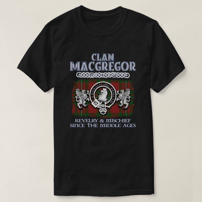 Clan MacGregor crest Scottish clans Scottish surna T-Shirt (Design Front)