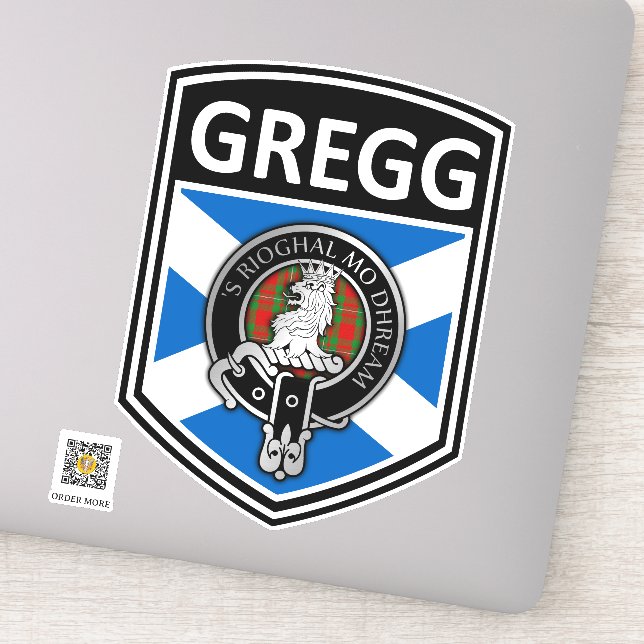 Clan MacGregor Crest & Tartan Saltire - Gregg (Detail)
