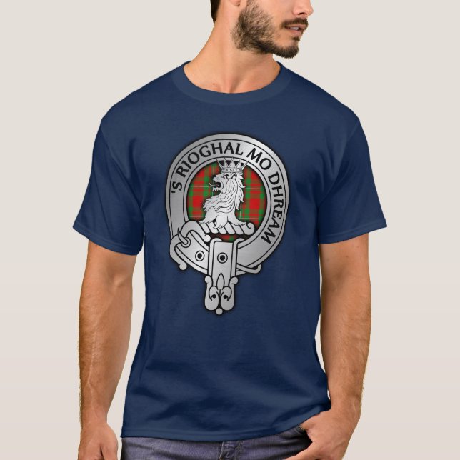 Clan MacGregor Crest & Tartan T-Shirt (Front)