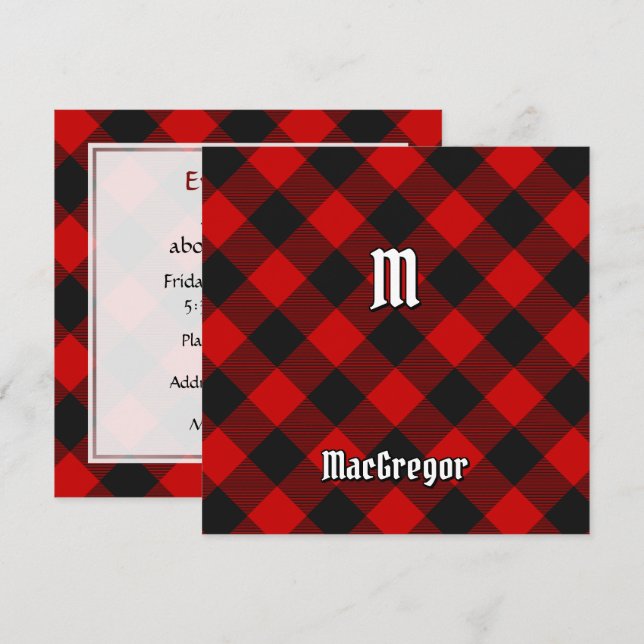 Clan MacGregor Rob Roy Tartan Invitation (Front/Back)