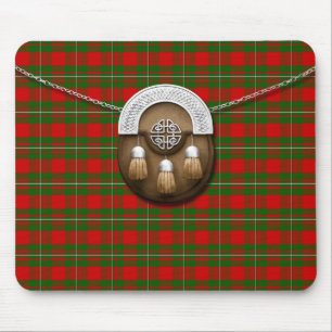 Clan MacGregor Tartan And Sporran Mouse Pad