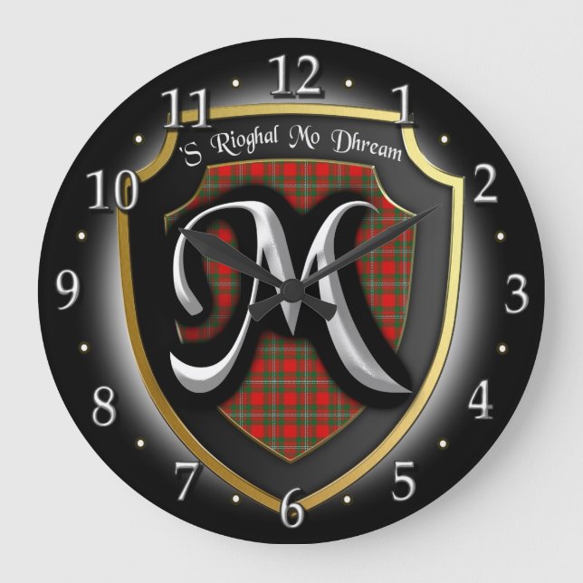 Clan MacGregor Tartan Clock (Front)