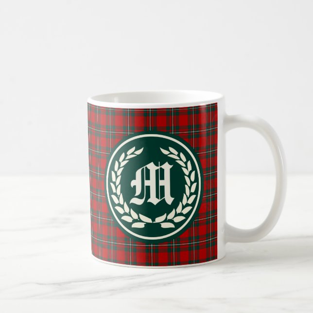 Clan MacGregor Tartan Monogram Coffee Mug (Right)