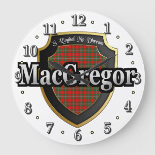 Clan MacGregor Tartan Scottish Dream Clock