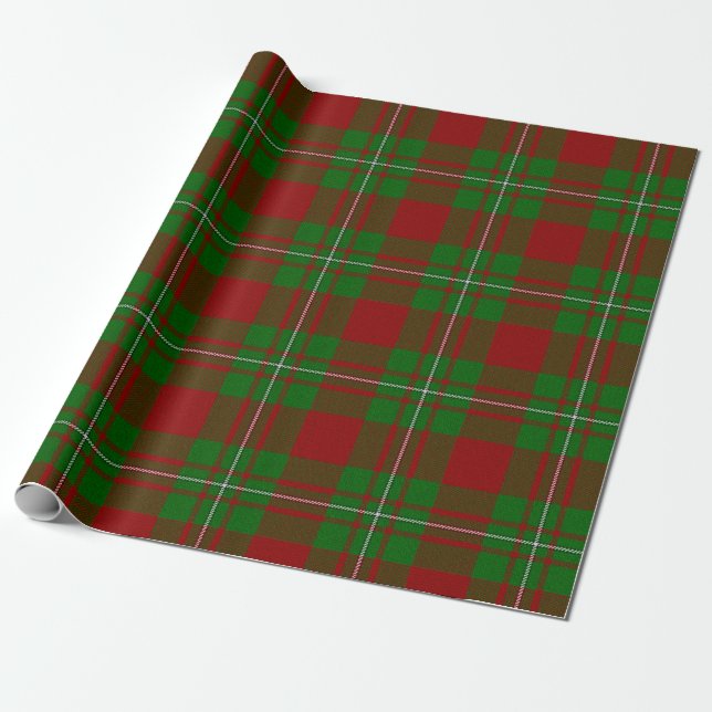Clan MacGregor Tartan Wrapping Paper (Unrolled)