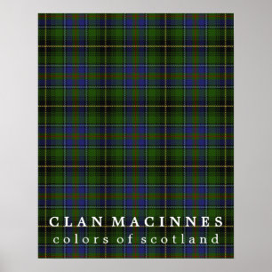 Clan MacInnes Colors of Scotland Tartan Poster