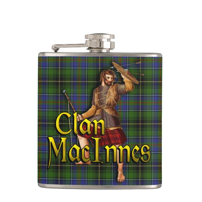 Clan MacInnes Old Scotland Flask (Front)