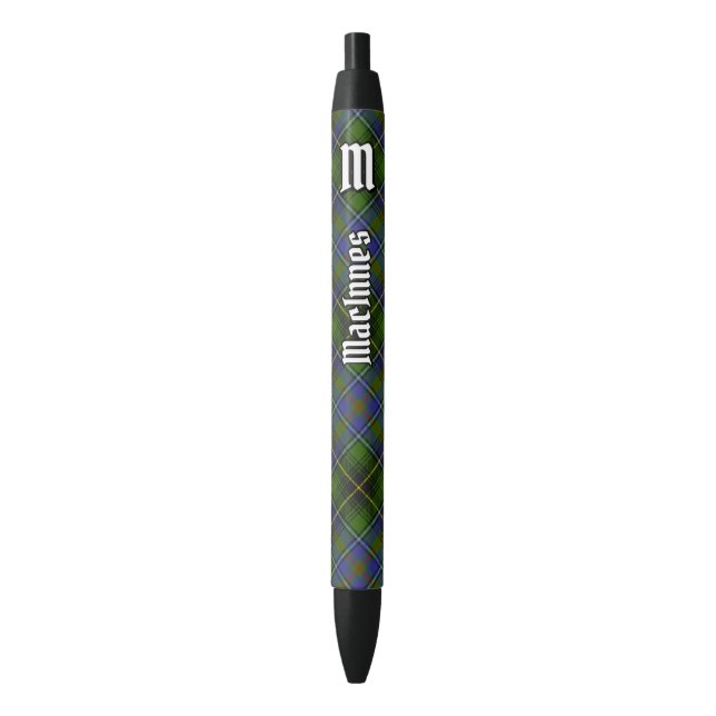 Clan MacInnes Tartan Black Ink Pen (Front Vertical)