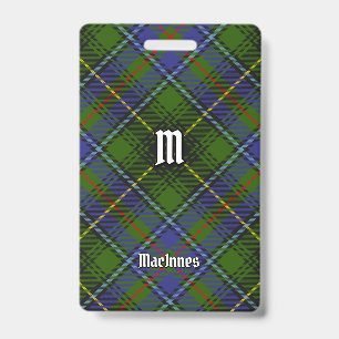 Clan MacInnes Tartan ID Badge
