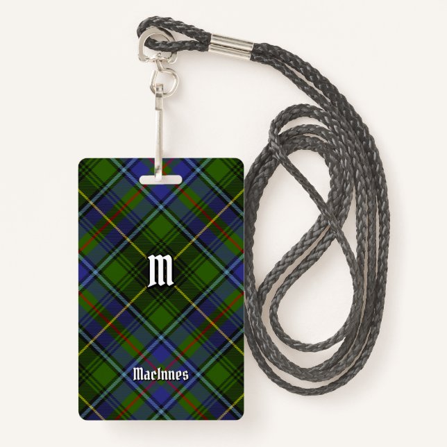 Clan MacInnes Tartan ID Badge (Front with Lanyard)