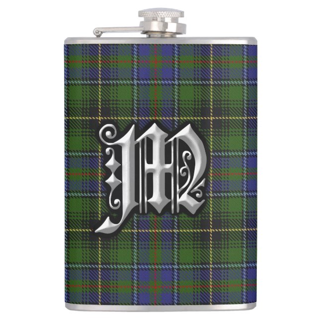 Clan MacInnes Tartan Old Scotland Flask (Front)