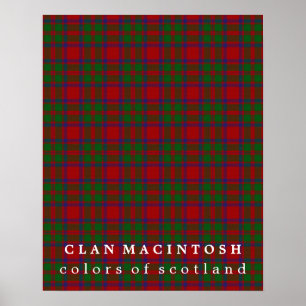 Clan MacIntosh Colours of Scotland Tartan Poster