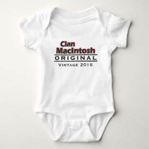 Clan MacIntosh Vintage Customise Your Birthyear Baby Bodysuit