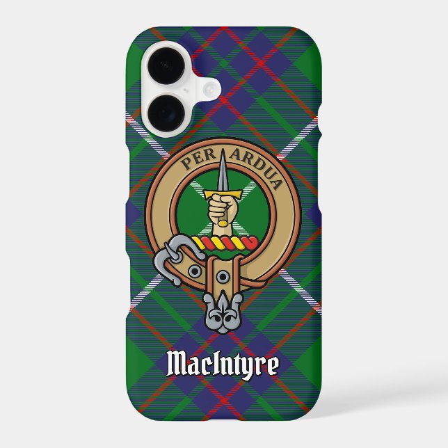 Clan MacIntyre Crest over Hunting Tartan (Back)