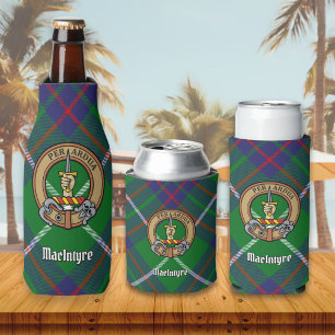 Clan MacIntyre Crest over Tartan Bottle Cooler
