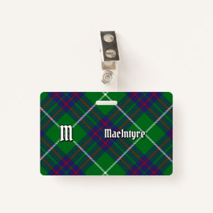 Clan MacIntyre Hunting Tartan Badge ID Badge
