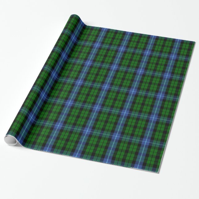 Clan MacIntyre Tartan Wrapping Paper (Unrolled)