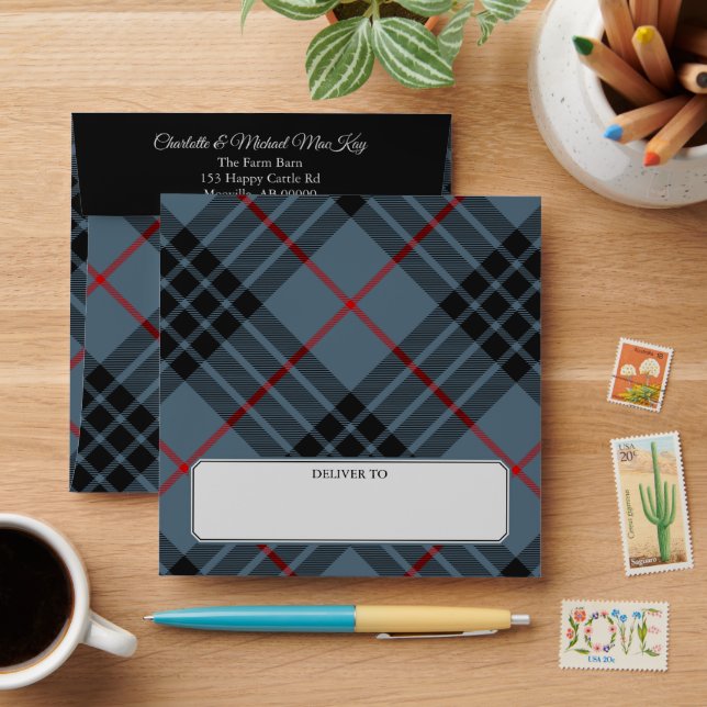 Clan MacKay Blue Tartan Envelope (Desk)
