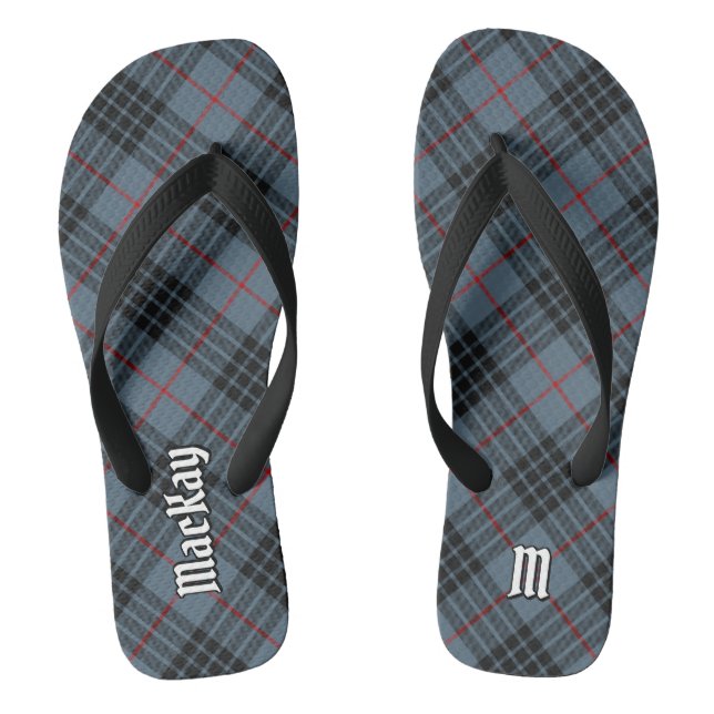 Clan MacKay Blue Tartan Thongs (Footbed)