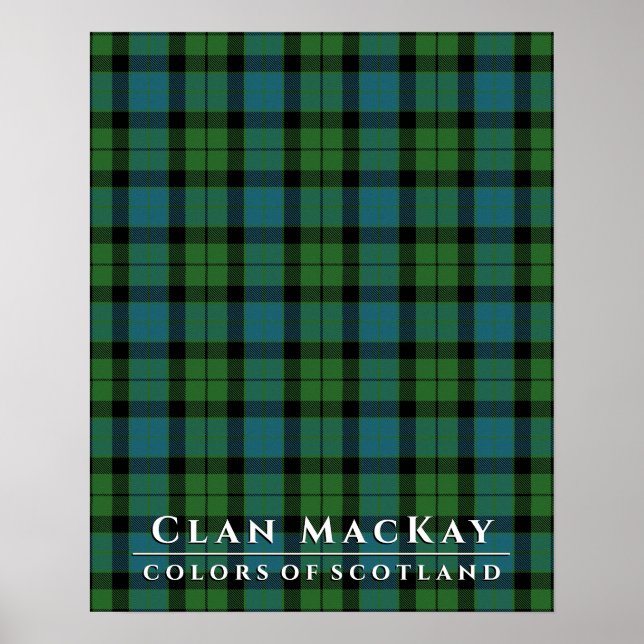 Clan MacKay Colors of Scotland 2 Ancient Tartan Poster (Front)