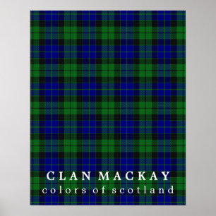 Clan MacKay Colours of Scotland Tartan Poster
