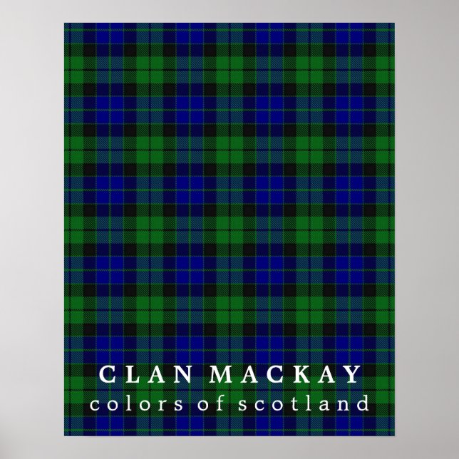 Clan MacKay Colours of Scotland Tartan Poster (Front)