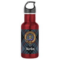 Clan MacKay Crest over Blue Tartan