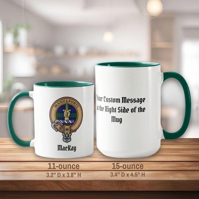 Clan MacKay Crest over Tartan Mug (Creator Uploaded)
