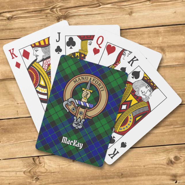 Clan MacKay Crest over Tartan Playing Cards (Creator Uploaded)