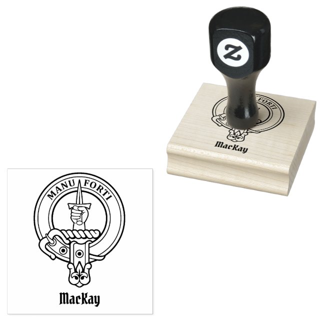 Clan MacKay Crest Rubber Stamp (Stamped)