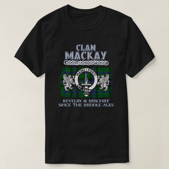 Clan Mackay crest Scottish clans Scottish surname T-Shirt (Design Front)