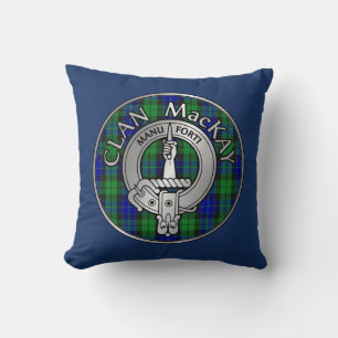 Clan MacKay Crest & Tartan Cushion
