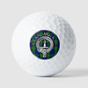 Clan MacKay Crest & Tartan Golf Balls