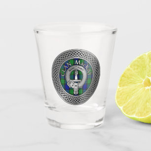 Clan MacKay Crest & Tartan Knot Shot Glass