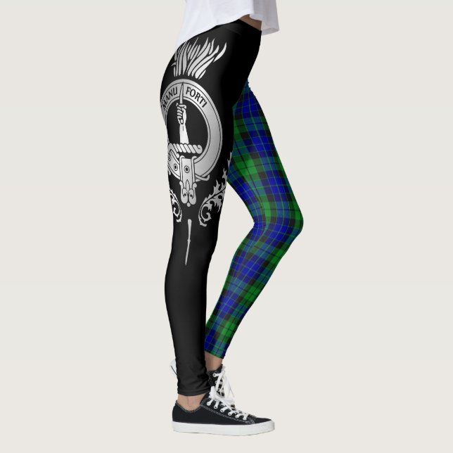 Clan MacKay Crest & Tartan Leggings (Right)