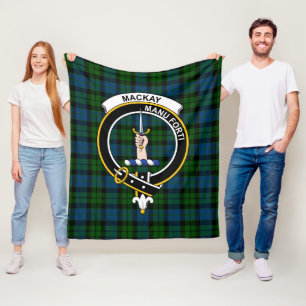 Clan MacKay Modern Tartan Plaid Fleece Blanket