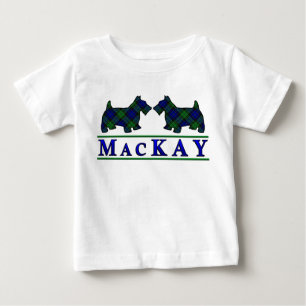 Clan MacKay Scottie Dogs Scottish Clan Tartan Baby T-Shirt