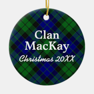 Clan MacKay Scottish Tartan Ceramic Ornament