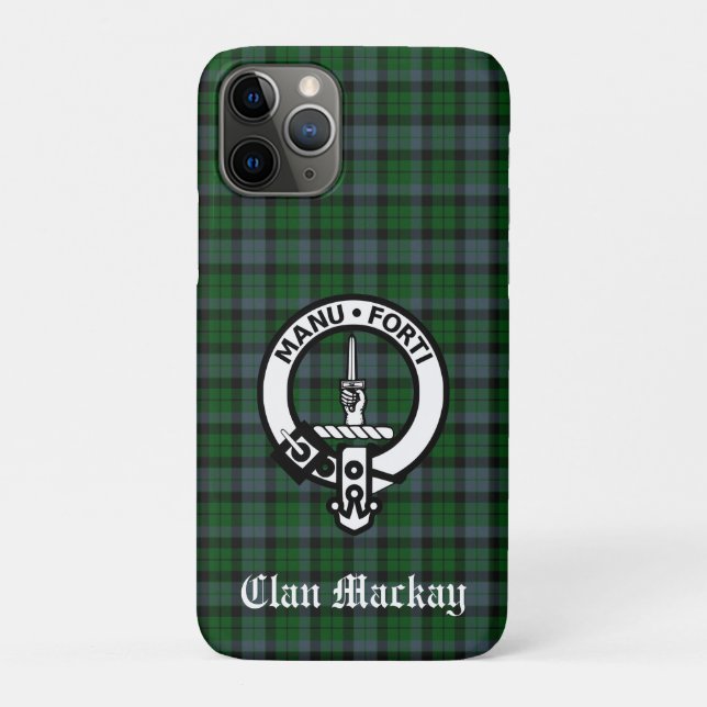 Clan Mackay Tartan and Crest Badge Case-Mate iPhone Case (Back)
