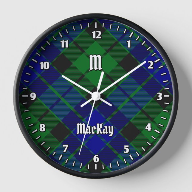 Clan MacKay Tartan Clock (Front)