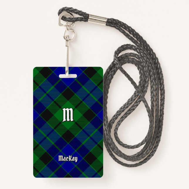 Clan MacKay Tartan ID Badge (Front with Lanyard)