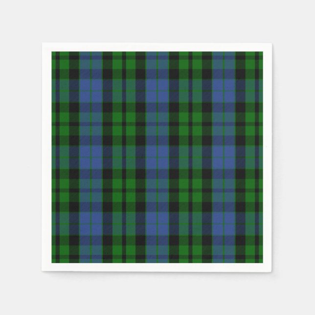 Clan MacKay Tartan Napkin (Front)