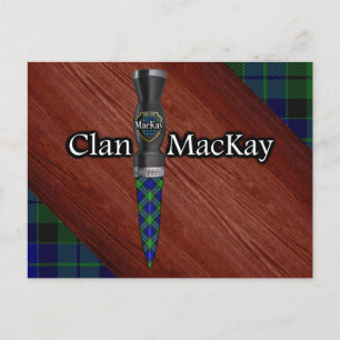 Clan MacKay Tartan Sgian Dubh Blade Postcard