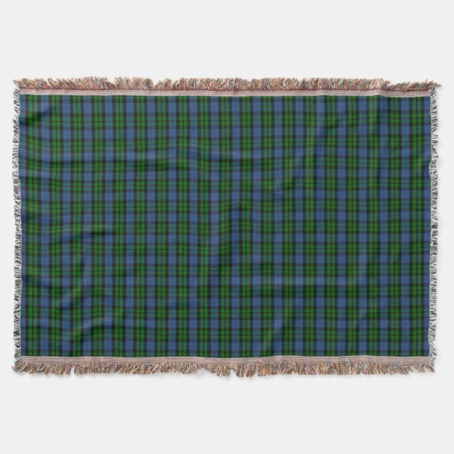 Clan MacKay Tartan Throw Blanket (Front)