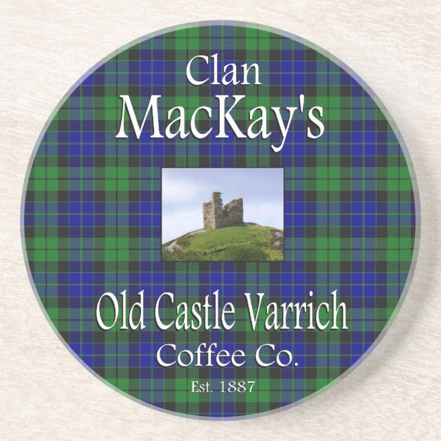 Clan MacKay's Old Castle Varrich Coffee Co. Coaster (Front)