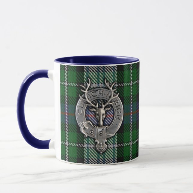 Clan MacKenzie Crest & Dress Tartan Mug (Left)