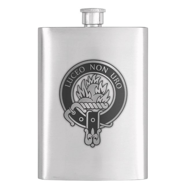 Clan MacKenzie Crest Hip Flask (Front)