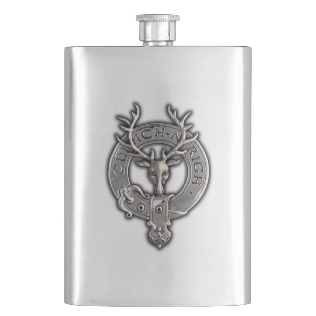 Clan MacKenzie Crest Hip Flask (Front)