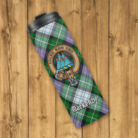 Clan MacKenzie Crest over Dress Tartan