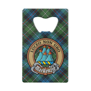 Clan MacKenzie Crest over Tartan